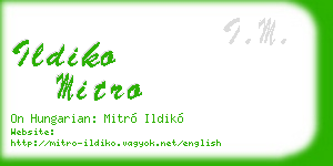 ildiko mitro business card
